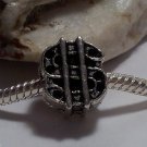 1pc Tibetan Silver Dollar Sign Money Spacer Large Hole European Bead Charm