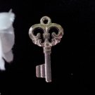 12pcs Tibetan Silver Metal Alloy Charm Charms Cute Medium Size Keys 22x13mm