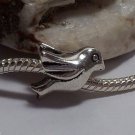 1pc Tibetan Silver Dove Bird Animal Spacer Large Hole European Bead Charm