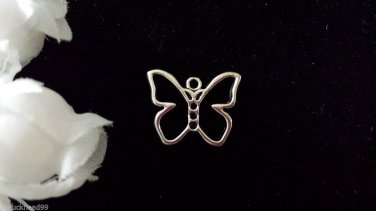 12pcs Tibetan Silver Metal Alloy Charm Charms Pendant Hollow Butterfly 16x19mm