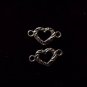 12pcs Tibetan Silver Metal Alloy Charm Charms Pendant Mini Heart Link 8x16mm