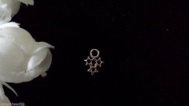12pcs Tibetan Silver Metal Alloy Charm Charms Pendant Tiny 3 Stars 11x8mm