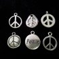 12pcs Tibetan Silver Metal Alloy Charm Charms Pendant Peace Signs Mix #4