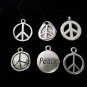 12pcs Tibetan Silver Metal Alloy Charm Charms Pendant Peace Signs Mix #4