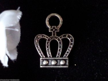 12pcs Tibetan Silver Metal Alloy Charm Charms Pendant Crown 3 18x13mm