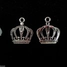 12pcs Tibetan Silver Metal Alloy Charm Charms Pendant Crown 1 25x20mm