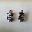 12pcs Tibetan Silver Metal Alloy Charm Charms Pendant Owl 20x14mm