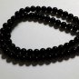 6MM BLACK ``JADE`` SERPENTINE ROUND GEMSTONE LOOSE BEADS STRAND 16``
