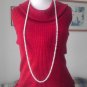 48 inches Long Freshwater White Button High Luster 7-8 mm Rope Pearl Necklace