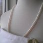 26 inches Long Freshwater White Button High Luster 7-8 mm Matinee Pearl Necklace
