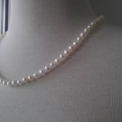 19 inches Freshwater White Off-round High Luster 7-8 mm Princess Pearl Necklace