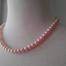 19 inches Freshwater Golden Button High Luster 8-9 mm Princess Pearl Necklace
