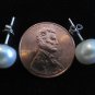 Freshwater High Luster 9-10 mm Button Pearl Ear Pin Earrings
