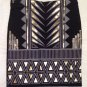 Boohoo Aztec Foil Mini Skirt - Size UK 6, black and gold.