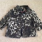 Atmosphere Animal Crop Jacket - Size UK 6, brown and black.