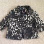 Atmosphere Animal Crop Jacket - Size UK 6, brown and black.
