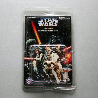 STAR WARS See-Threepio (C-3PO) Die Cast Metal Key Chain - NIP
