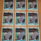 Lot of (9) 1990 FLEER BASEBALL - Greg Vaughn Cards