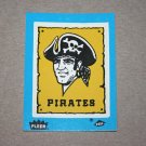 1985 FLEER BASEBALL - Pittsburgh Pirates Team Logo Blue Sticker Card