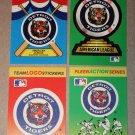 Lot of (4) FLEER BASEBALL - Detroit Tigers Team Logo Sticker Cards