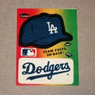 1984 FLEER BASEBALL - Los Angeles Dodgers Team Logo & Hat Sticker Card