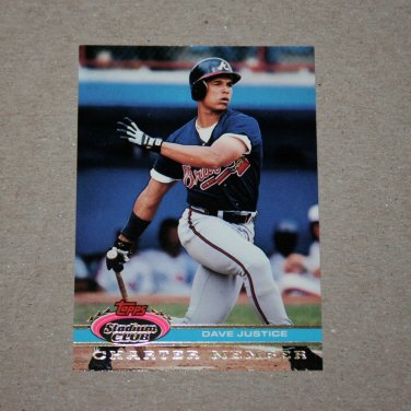 1991 TOPPS STADIUM CLUB BASEBALL "Charter Member" David Justice
