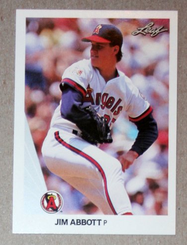 1990 LEAF BASEBALL - Jim Abbott (#31)