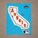 1985 FLEER BASEBALL - California Angels Team Logo Blue Sticker Card