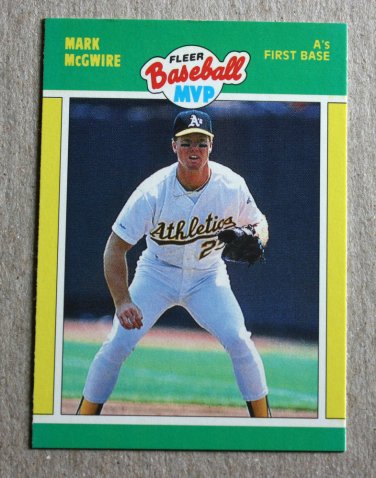 1989 FLEER BASEBALL "Baseball MVP" - Mark McGwire (#28)