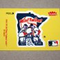 1986 FLEER BASEBALL - Minnesota Twins Team Logo Yellow Sticker Card
