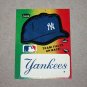 1984 FLEER BASEBALL - New York Yankees Team Logo & Hat Sticker Card