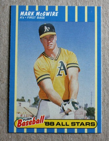 1988 FLEER BASEBALL "'88 All Stars" - Mark McGwire (#25)