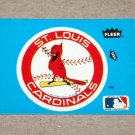 1985 FLEER BASEBALL - St. Louis Cardinals Team Logo Blue Sticker Card