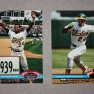 Lot of (2) 1991 TOPPS STADIUM CLUB BASEBALL "Members Only" Rickey Henderson