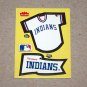 1985 FLEER BASEBALL - Cleveland Indians Team Jersey & Flag Yellow Sticker Card