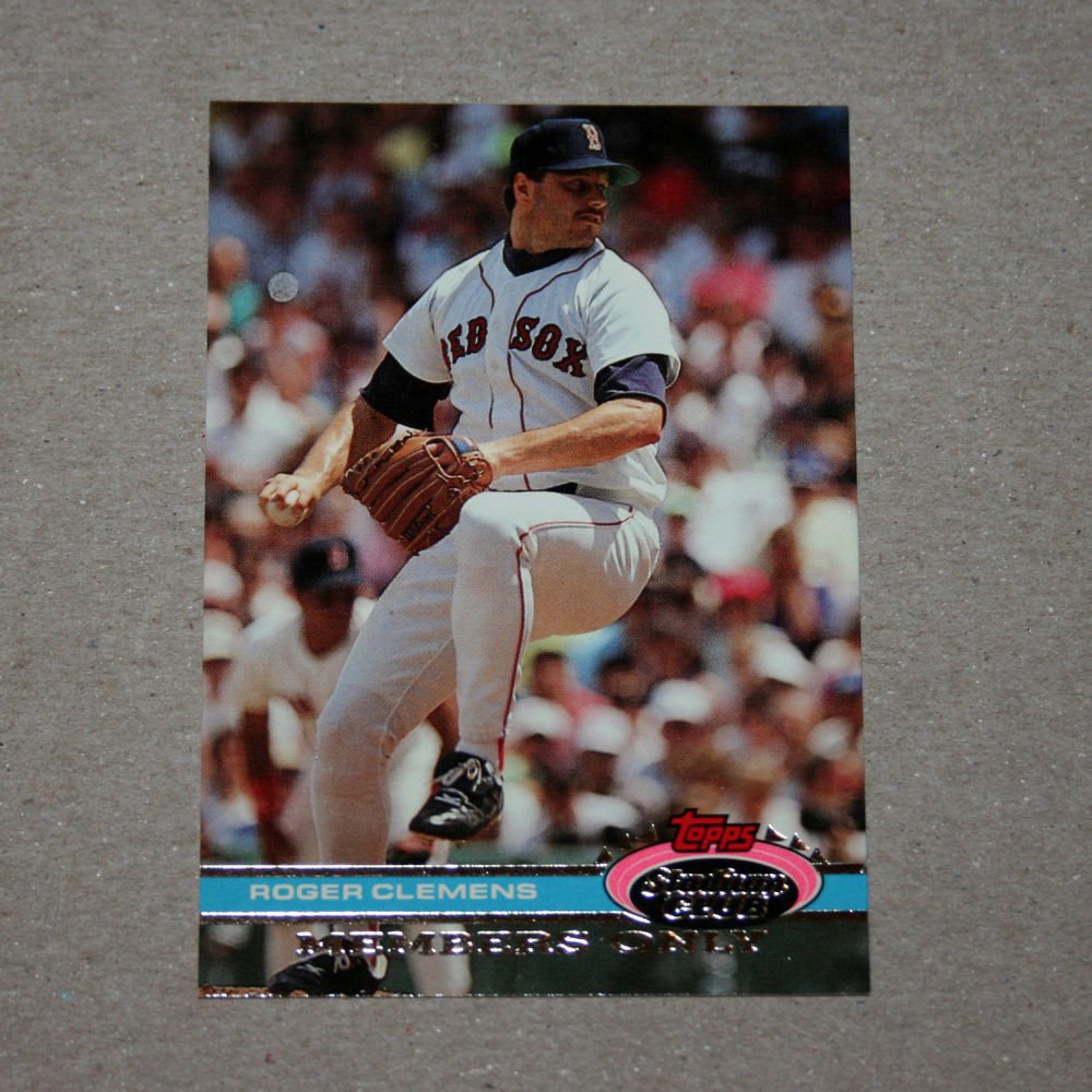 1991 TOPPS STADIUM CLUB BASEBALL "Members Only" Roger Clemens