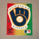 1984 FLEER BASEBALL - Milwaukee Brewers Team Logo Sticker Card