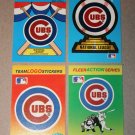 Lot of (4) FLEER BASEBALL - Chicago Cubs Team Logo Sticker Cards