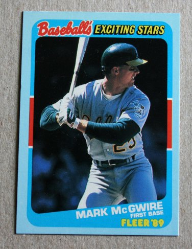 1989 FLEER BASEBALL "Exciting Stars" - Mark McGwire (#32)