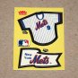 1985 FLEER BASEBALL - New York Mets Team Jersey & Flag Yellow Sticker Card