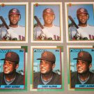 Lot of (6) 1990 Sandy Alomar Jr. Baseball Cards - Bowman / Topps