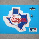 1985 FLEER BASEBALL - Texas Rangers Team Logo Blue Sticker Card