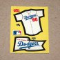 1985 FLEER BASEBALL - Los Angeles Dodgers Team Jersey & Flag Yellow Sticker Card