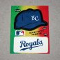 1984 FLEER BASEBALL - Kansas City Royals Team Logo & Hat Sticker Card