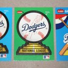 Lot of (3) FLEER BASEBALL - Los Angeles Dodgers Team Logo Sticker Cards