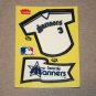 1985 FLEER BASEBALL - Seattle Mariners Team Jersey & Flag Yellow Sticker Card
