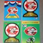 Lot of (4) FLEER BASEBALL - Cincinnati Reds Team Logo Sticker Cards