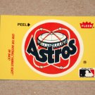 1986 FLEER BASEBALL - Houston Astros Team Logo Yellow Sticker Card