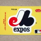1986 FLEER BASEBALL - Montreal Expos Team Logo Yellow Sticker Card