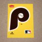 1986 FLEER BASEBALL - Philadelphia Phillies Team Logo Yellow Sticker Card